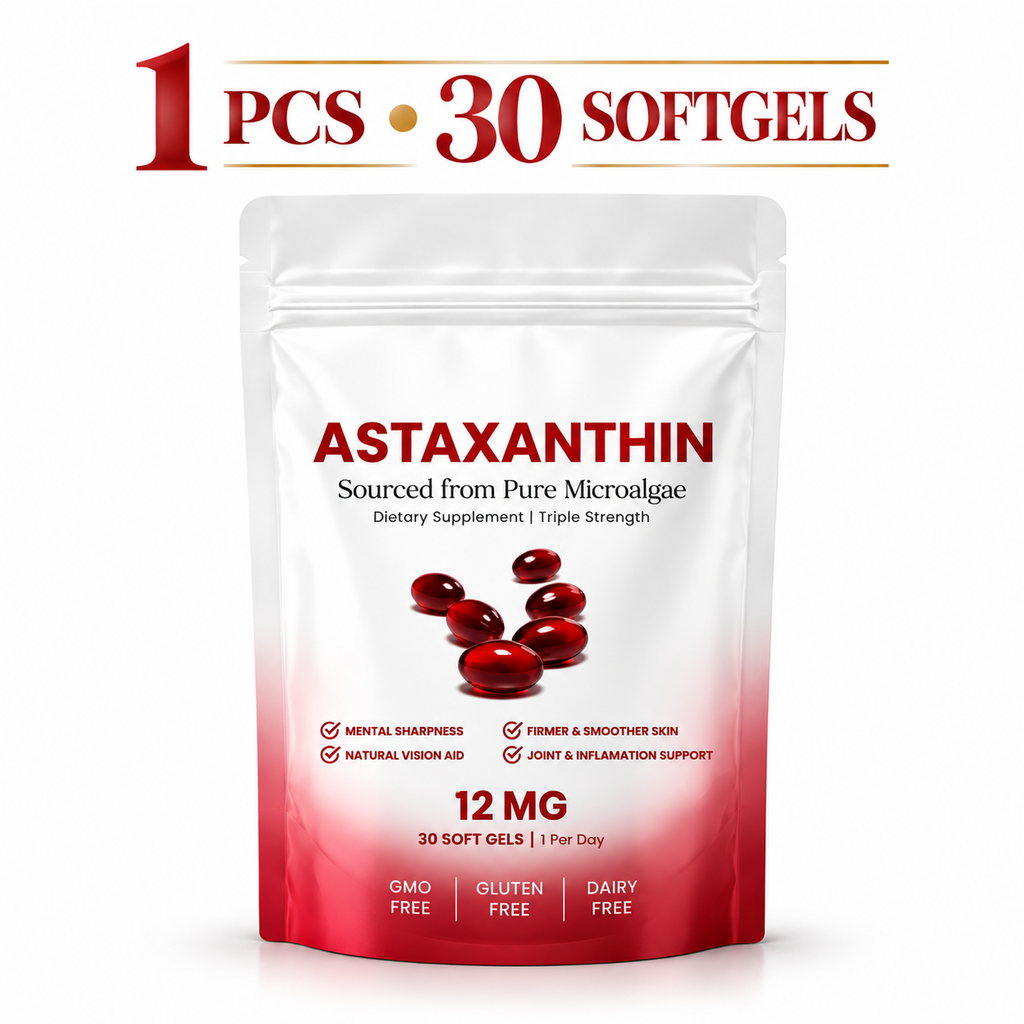 1-5 pcs Astaxanthin 12mg Antioxidant Supplement 30 Softgels Natural Microalgae szglobal