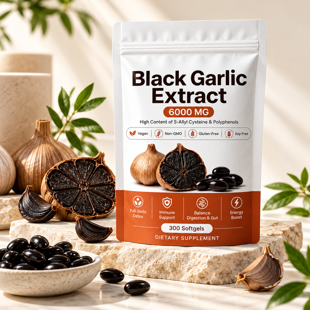 Black Garlic Extract, Natural Odorless Aged Garlic Supplements cocody Serenzza