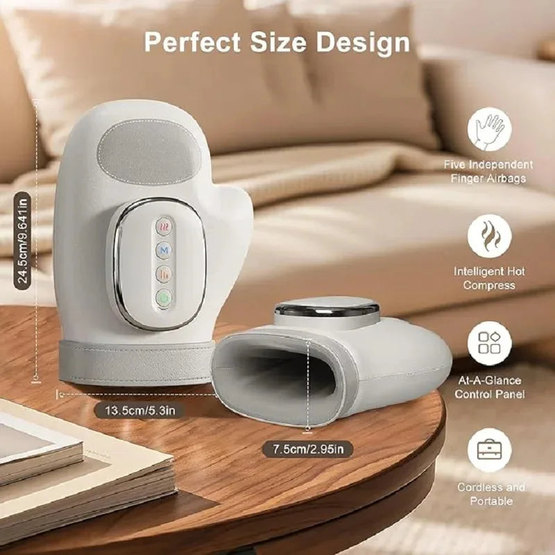 Hand Massager with Airbag Compression Cordless Hand Massager Finger Massager Upgraded Carpal Tunnel & Wrist Relief Massage Gift