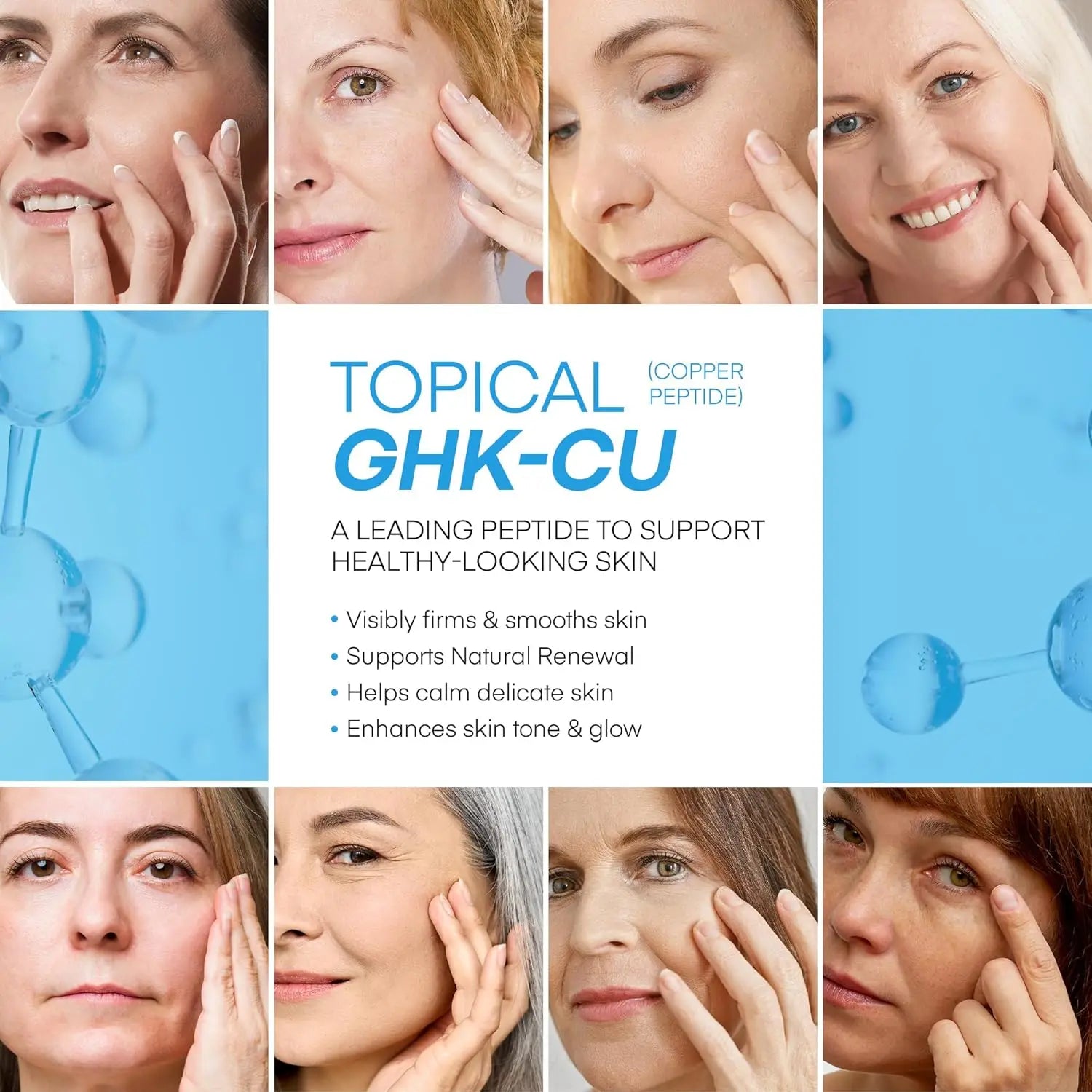 Peptídeos de Cobre GHK-Cu Tallow de Carne para Pele: Bálsamo Azul Manuka Mel Hidratante Facial e Corporal para Pele Madura, Seca e Sensível