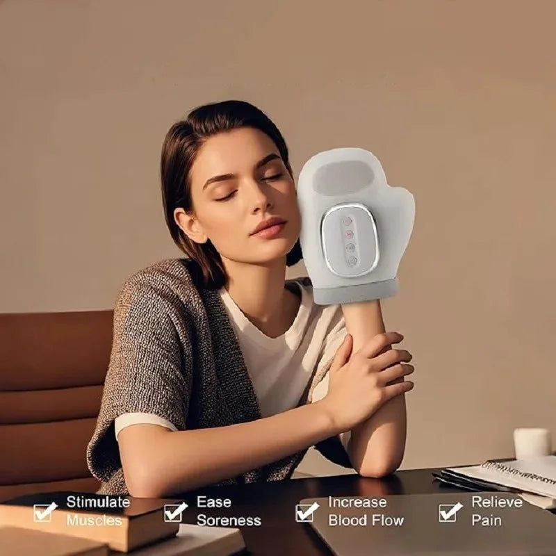 Hand Massager with Airbag Compression Cordless Hand Massager Finger Massager Upgraded Carpal Tunnel & Wrist Relief Massage Gift