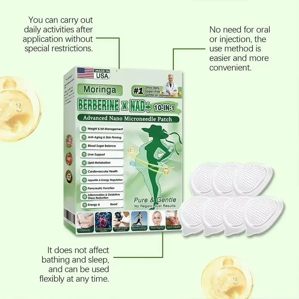 Moringa 10-in-1 Advanced Microdarts Nano Patch - Weight Loss Microneedle 2026🔥