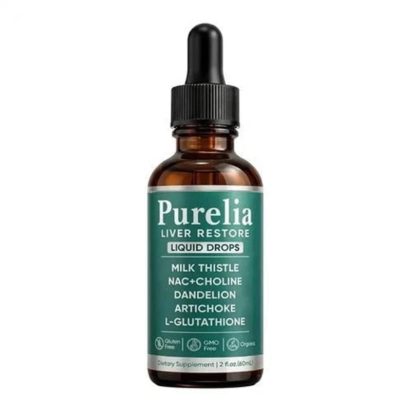 1-5PC Purelia Liver Restore Drops – Complete Liver Support Supplement 60ml - Serenzza