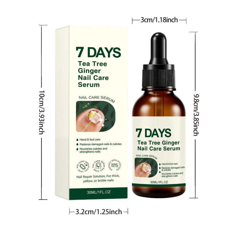 Tea Tree Ginger Nail Treatment Oil Thickened Nails Nail Repair Serum Nail Care Serenzza