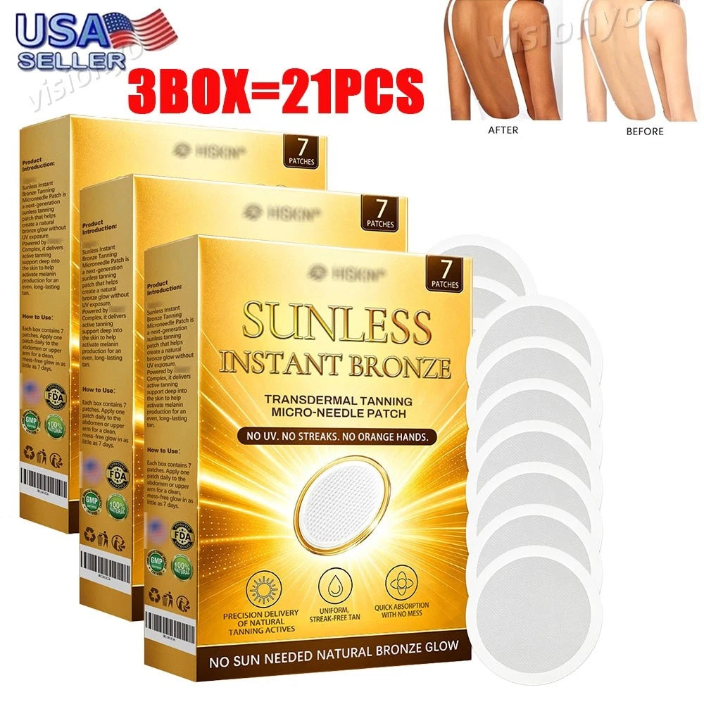 Sunless Natural Glow Tanning Microdarts Patch, 2026 New Enhances Natural Tan USA