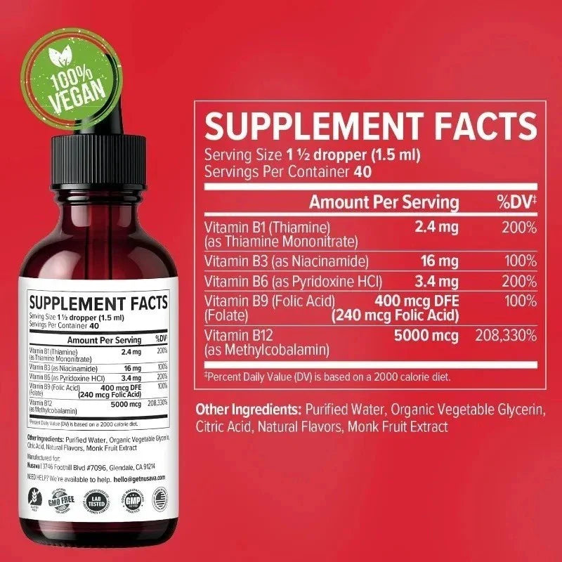 1-3Bottles Vitamin B12 5-in-1 Complex