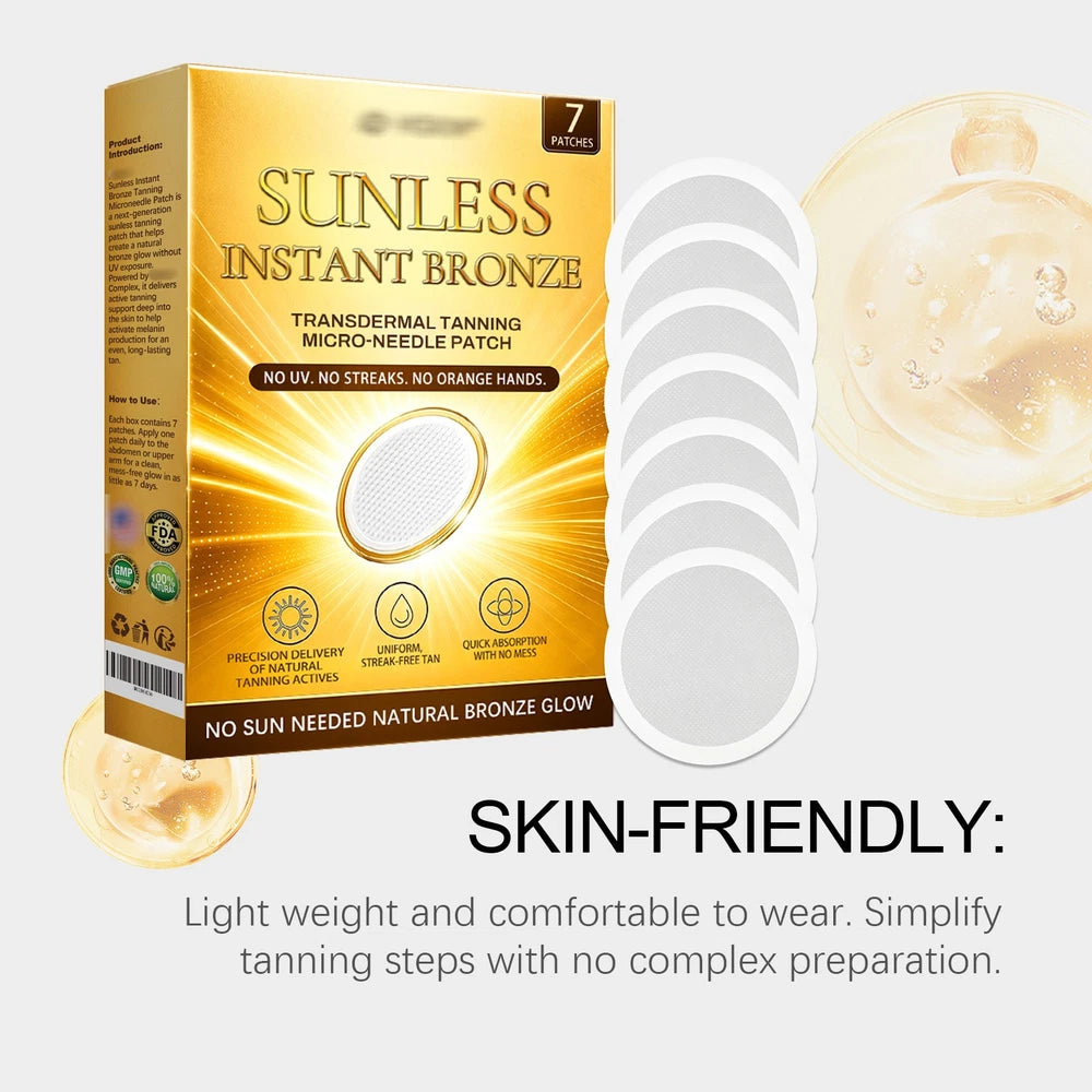 Sunless Natural Glow Tanning Microdarts Patch, 2026 New Enhances Natural Tan USA