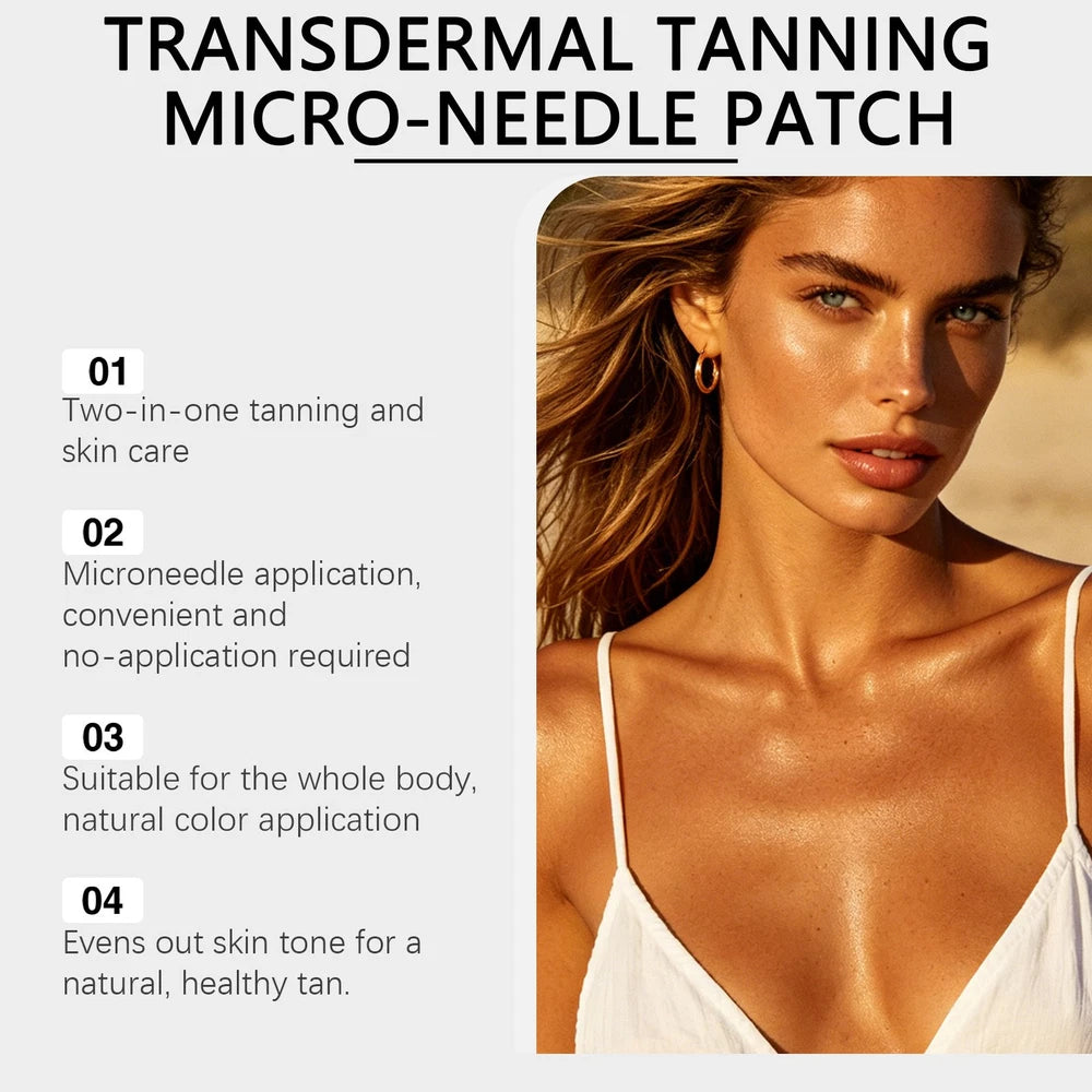 Sunless Natural Glow Tanning Microdarts Patch, 2026 New Enhances Natural Tan USA