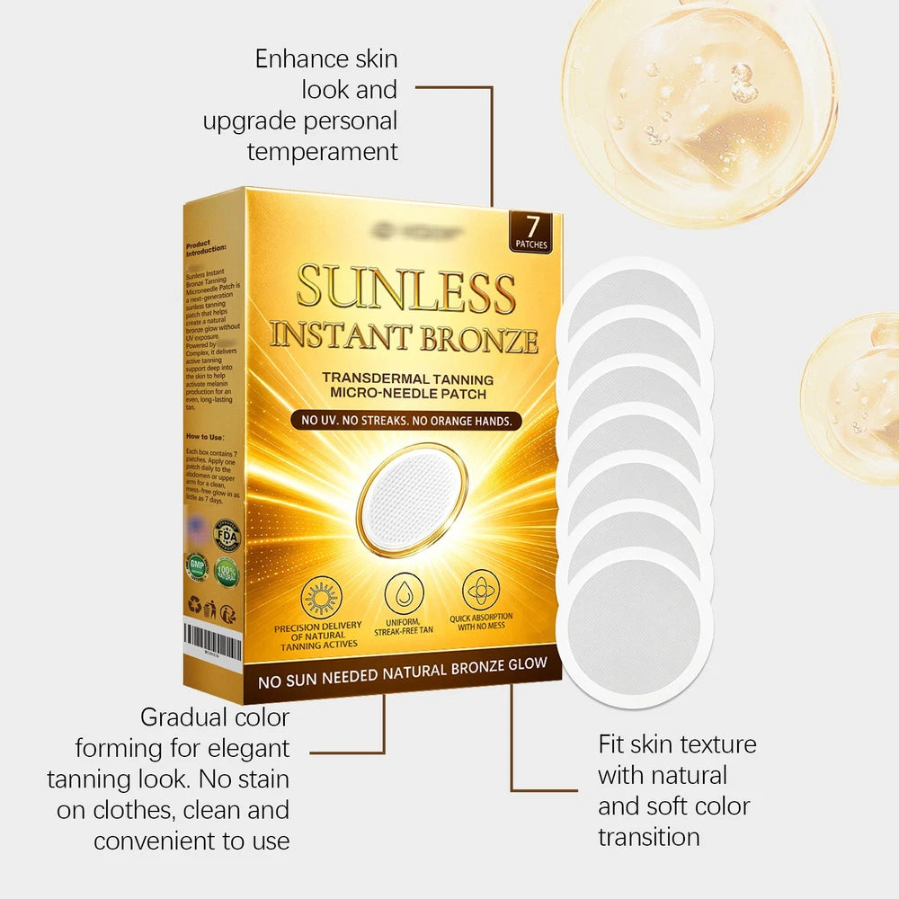 Sunless Natural Glow Tanning Microdarts Patch, 2026 New Enhances Natural Tan USA