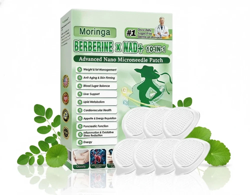 1-5Boxes Moringa Berberine NAD+ Weight Loss Patches Advanced Nano Microneedle Serenzza