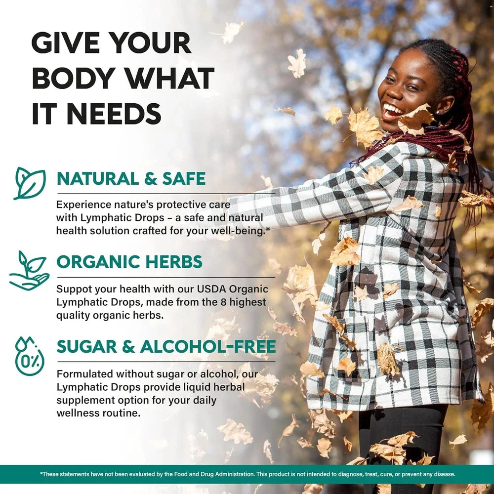 USDA Organic Lymphatic Drainage Supplement - Echinacea | Elderberry | Dandelion